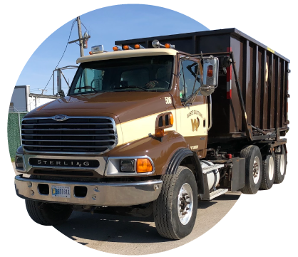 Wheatfield dump truck perspective